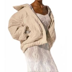 NEW CHARO RUIZ bomber brume jacket in white wave